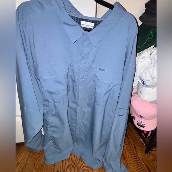 Columbia Men's Button-Up long Sleeve- Light Green, Light Gray, Blue Bundle 4X - Picture 6 of 8
